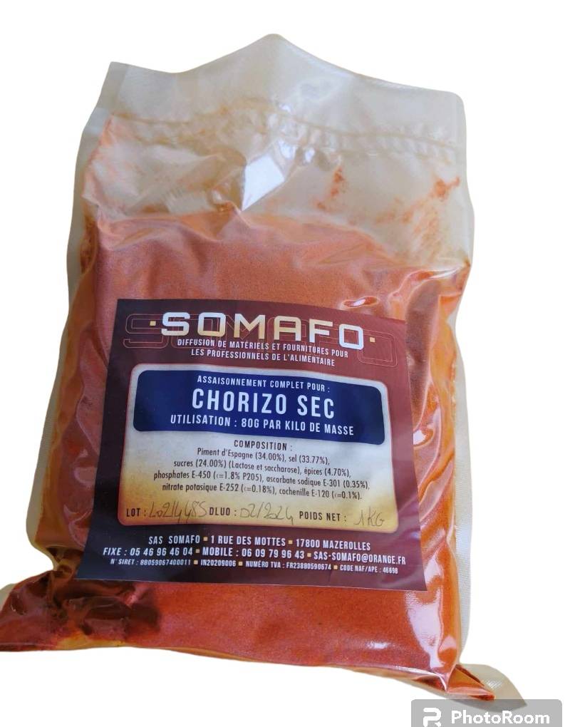 Assaisonnement complet pour chorizo sec - 1kg